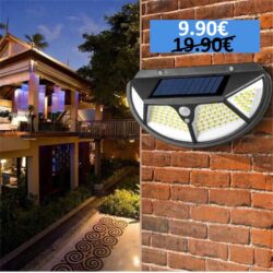 Соларна лампа 102 LED водоустойчива градинска лампа