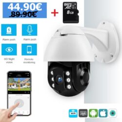 Въртяща камера за наблюдение - черна + подарък 8гб карта