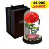 Вечна роза в стъкленица BEAUTY&THE BEAST RED, 27см