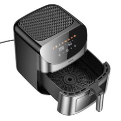 Фритюрник с горещ въздух 8л 1700W Hoco HE21, сензорен екран и прозорец - Image 3