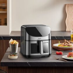 Фритюрник с горещ въздух 8л 1700W Hoco HE21, сензорен екран и прозорец - Image 8
