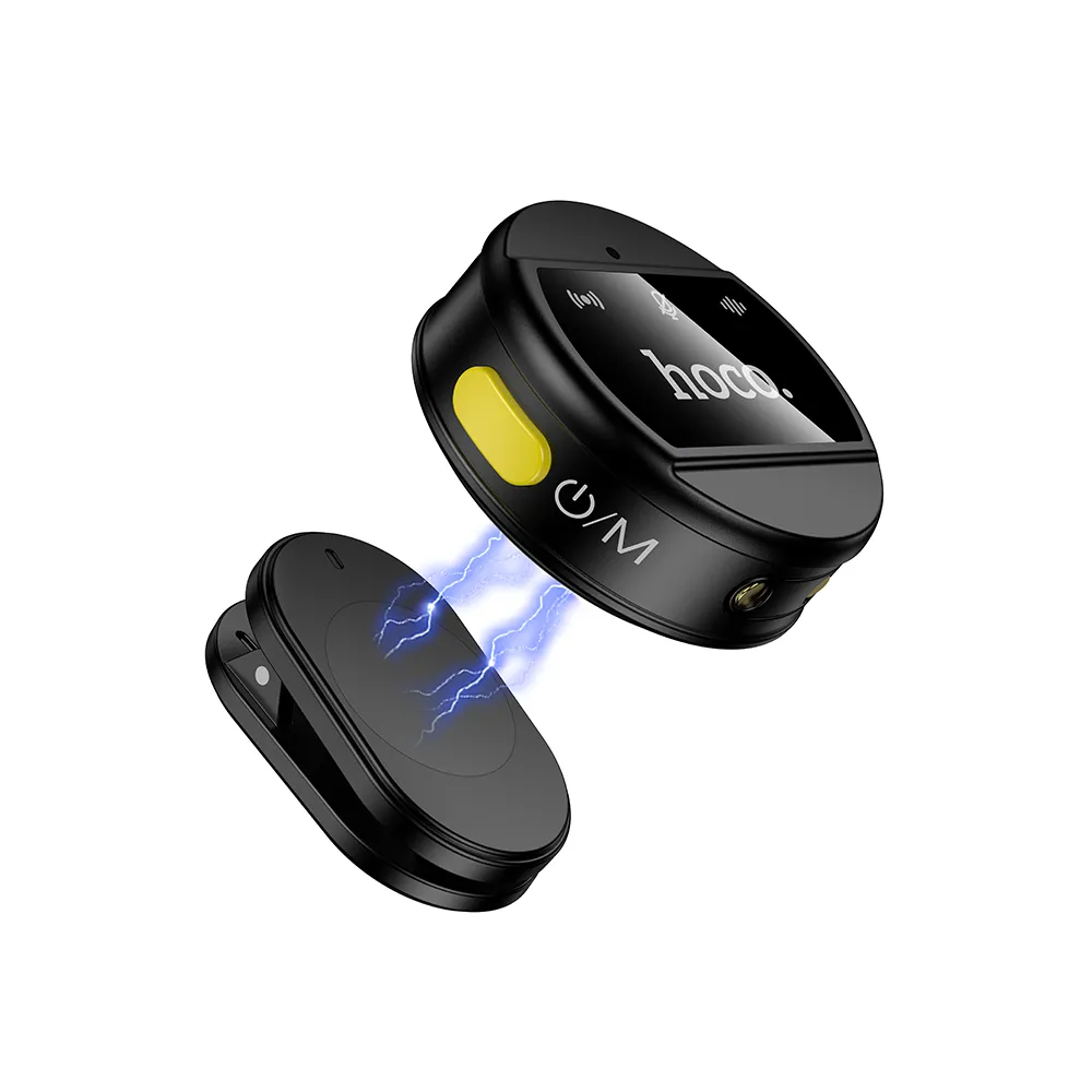 Висококачествен Безжичен Петличен Микрофон Hoco L22 (2 бр) – Lightning / Type-C 7 Висококачествен Безжичен Петличен Микрофон Hoco L22 (2 бр) – Lightning / Type-C - Image 5