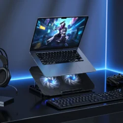 Alternative view of Охладител за лаптоп Hoco GA4 2 x USB A LED с регулируема стойка