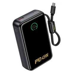 Преносима батерия MagSafe 20000 mAh 45W Hoco Q54, черна 17 Преносима батерия MagSafe 20000 mAh 45W Hoco Q54, черна - Image 8