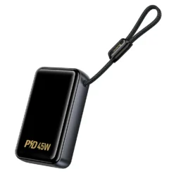 Преносима батерия MagSafe 20000 mAh 45W Hoco Q54, черна 15 Преносима батерия MagSafe 20000 mAh 45W Hoco Q54, черна - Image 6