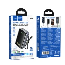 Преносима батерия MagSafe 20000 mAh 45W Hoco Q54, черна 12 Преносима батерия MagSafe 20000 mAh 45W Hoco Q54, черна - Image 3