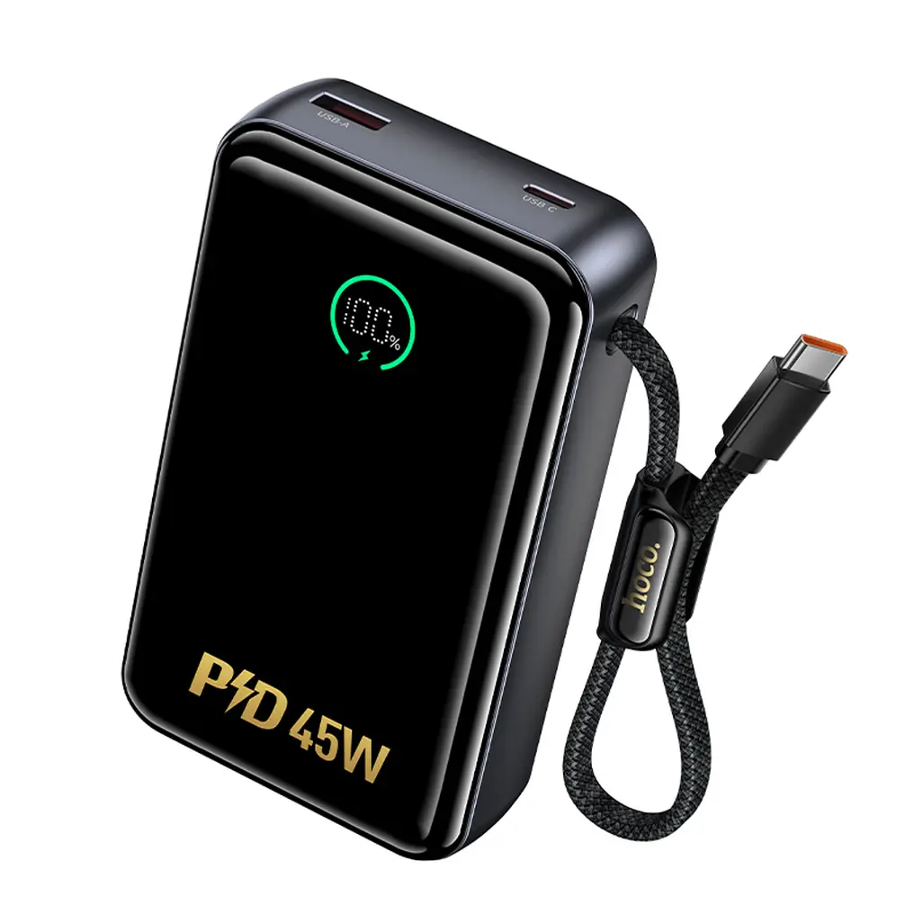 Преносима батерия MagSafe 20000 mAh 45W Hoco Q54, черна 3 Преносима батерия MagSafe 20000 mAh 45W Hoco Q54, черна