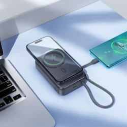 Преносима батерия MagSafe 20000 mAh Hoco Q44A 45W, черна - Image 3