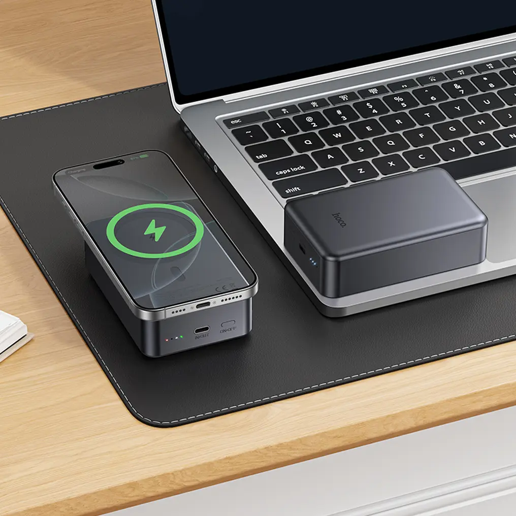 Преносима батерия MagSafe 20000 mAh Hoco J160B 20W, черна 6 Преносима батерия MagSafe 20000 mAh Hoco J160B 20W, черна - Image 4